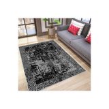 Rovigo Dijital Baskı Yıkanabilir Kaymaz Taban Salon Halısı Rvg0045-sd1105, Gri, 160 x 300