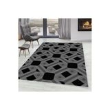 Rovigo Dijital Baskı Yıkanabilir Kaymaz Taban Salon Halısı Rvg0051-sd1155, Gri, 50 x 80