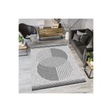 Rovigo Dijital Baskı Yıkanabilir Kaymaz Taban Salon Halısı Rvg0053-sd1161, Gri, 50 x 80