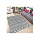 Rovigo Dijital Baskı Yıkanabilir Kaymaz Taban Salon Halısı Rvg0054-sd1163, Gri, 180 x 250