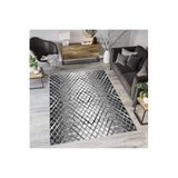 Rovigo Dijital Baskı Yıkanabilir Kaymaz Taban Salon Halısı Rvg0059-sm01, Gri, 160 x 300