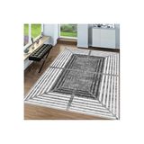 Rovigo Dijital Baskı Yıkanabilir Kaymaz Taban Salon Halısı Rvg0063-sm17, Gri, 120 x 180