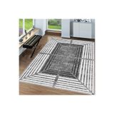 Rovigo Dijital Baskı Yıkanabilir Kaymaz Taban Salon Halısı Rvg0063-sm17, Gri, 160 x 300