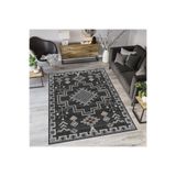 Rovigo Dijital Baskı Yıkanabilir Kaymaz Taban Salon Halısı Rvg0070-sd806, Gri, 160 x 300