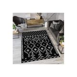 Rovigo Dijital Baskı Yıkanabilir Kaymaz Taban Salon Halısı Rvg0073-sd556, Siyah, 160 x 300