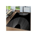 Rovigo Dijital Baskı Yıkanabilir Kaymaz Taban Salon Halısı Rvg0086-sd906, Siyah, 160 x 300