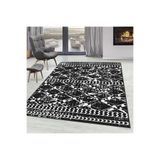 Rovigo Dijital Baskı Yıkanabilir Kaymaz Taban Salon Halısı Rvg0088-sd925, Siyah, 120 x 180