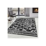 Rovigo Dijital Baskı Yıkanabilir Kaymaz Taban Salon Halısı Rvg0088-sd925, Siyah, 180 x 300