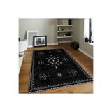 Rovigo Dijital Baskı Yıkanabilir Kaymaz Taban Salon Halısı Rvg0092-sd959, Siyah, 180 x 300