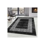 Rovigo Dijital Baskı Yıkanabilir Kaymaz Taban Salon Halısı Rvg0102-sd1076, Siyah, 180 x 300