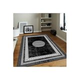 Rovigo Dijital Baskı Yıkanabilir Kaymaz Taban Salon Halısı Rvg0103-sd1082, Siyah, 180 x 300