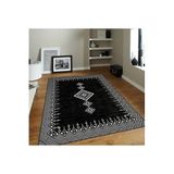 Rovigo Dijital Baskı Yıkanabilir Kaymaz Taban Salon Halısı Rvg0104-sd1108, Siyah, 180 x 250