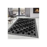 Rovigo Dijital Baskı Yıkanabilir Kaymaz Taban Salon Halısı Rvg0105-sd1113, Siyah, 160 x 300