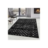 Rovigo Dijital Baskı Yıkanabilir Kaymaz Taban Salon Halısı Rvg0111-sd1167, Siyah, 180 x 300