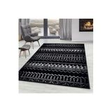 Rovigo Dijital Baskı Yıkanabilir Kaymaz Taban Salon Halısı Rvg0112-sd1172, Siyah, 160 x 300