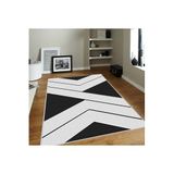 Rovigo Dijital Baskı Yıkanabilir Kaymaz Taban Salon Halısı Rvg0123-sd887, Beyaz, 180 x 250