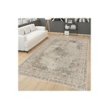 Rovigo Dijital Baskı Yıkanabilir Kaymaz Taban Salon Halısı Rvg0138-sd421, Bej, 180 x 250