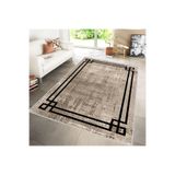 Rovigo Dijital Baskı Yıkanabilir Kaymaz Taban Salon Halısı Rvg0154-sd571, Bej, 180 x 250