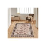 Rovigo Dijital Baskı Yıkanabilir Kaymaz Taban Salon Halısı Rvg0155-sd702, Bej, 120 x 180
