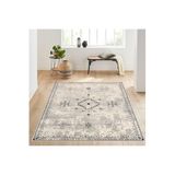 Rovigo Dijital Baskı Yıkanabilir Kaymaz Taban Salon Halısı Rvg0178-sd961, Krem Rengi, 180 x 250