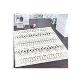 Rovigo Dijital Baskı Yıkanabilir Kaymaz Taban Salon Halısı Rvg0183-sd1171, Krem Rengi, 120 x 180