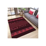 Rovigo Dijital Baskı Yıkanabilir Kaymaz Taban Salon Halısı Rvg0186-sd852, Bordo, 160 x 300