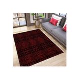 Rovigo Dijital Baskı Yıkanabilir Kaymaz Taban Salon Halısı Rvg0188-sd842, Bordo, 50 x 80