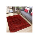 Rovigo Dijital Baskı Yıkanabilir Kaymaz Taban Salon Halısı Rvg0189-sd596, Kırmızı, 120 x 180