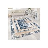 Rovigo Dijital Baskı Yıkanabilir Kaymaz Taban Salon Halısı Rvg0195-sd383, Mavi, 120 x 180