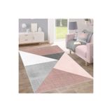 Rovigo Dijital Baskı Yıkanabilir Kaymaz Taban Salon Halısı Rvg0201-sd554, Pembe, 120 x 180