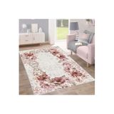 Rovigo Dijital Baskı Yıkanabilir Kaymaz Taban Salon Halısı Rvg0202-sd767, Pembe, 120 x 180