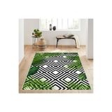 Rovigo Dijital Baskı Yıkanabilir Kaymaz Taban Salon Halısı Rvg0203-sd424, Yeşil, 120 x 180