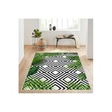 Rovigo Dijital Baskı Yıkanabilir Kaymaz Taban Salon Halısı Rvg0203-sd424, Yeşil, 180 x 250