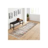 Rovigo Dijital Baskı Yıkanabilir Kaymaz Taban Salon Halısı Rvg0206-sd230, Krem Rengi, 50 x 80