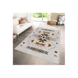 Rovigo Dijital Baskı Yıkanabilir Kaymaz Taban Salon Halısı Rvg0209-sd1103, Krem Rengi, 160 x 300