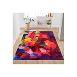 Rovigo Dijital Baskı Yıkanabilir Kaymaz Taban Salon Halısı Rvg0217, Mor, 160 x 300