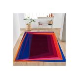 Rovigo Dijital Baskı Yıkanabilir Kaymaz Taban Salon Halısı Rvg0220, Kırmızı, 180 x 250