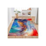 Rovigo Dijital Baskı Yıkanabilir Kaymaz Taban Salon Halısı Rvg0222, Mavi, 160 x 300