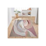 Rovigo Dijital Baskı Yıkanabilir Kaymaz Taban Salon Halısı Rvg0226, Pembe, 160 x 300