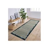 Rovigo Dijital Baskı Yıkanabilir Kaymaz Taban Salon Halısı Rvg0229, Yeşil, 80 x 150