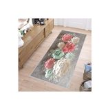 Rovigo Dijital Baskı Yıkanabilir Kaymaz Taban Salon Halısı Rvg0237, Pembe, 180 x 250