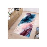 Rovigo Dijital Baskı Yıkanabilir Kaymaz Taban Salon Halısı Rvg0244, Pembe, 120 x 180