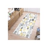 Rovigo Dijital Baskı Yıkanabilir Kaymaz Taban Salon Halısı Rvg0245, Sarı, 50 x 80