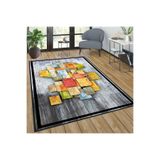Rovigo Dijital Baskı Yıkanabilir Kaymaz Taban Salon Halısı Rvg0250, Gri, 180 x 250