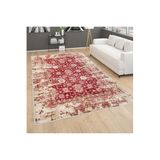 Rovigo Dijital Baskı Yıkanabilir Kaymaz Taban Salon Halısı Rvg0252, Kırmızı, 180 x 300