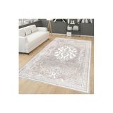 Rovigo Dijital Baskı Yıkanabilir Kaymaz Taban Salon Halısı Rvg0254, Bej, 180 x 250