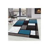 Rovigo Dijital Baskı Yıkanabilir Kaymaz Taban Salon Halısı Rvg0257, Mavi, 120 x 180