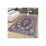 Rovigo Dijital Baskı Yıkanabilir Kaymaz Taban Salon Halısı Rvg0262, Mavi, 180 x 250