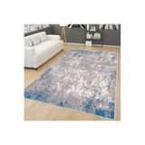 Rovigo Dijital Baskı Yıkanabilir Kaymaz Taban Salon Halısı Rvg0265, Mavi, 180 x 250