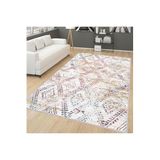 Rovigo Dijital Baskı Yıkanabilir Kaymaz Taban Salon Halısı Rvg0268, Beyaz, 180 x 250
